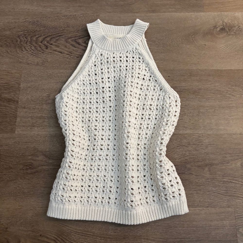 White boho crochet halter top 🤍